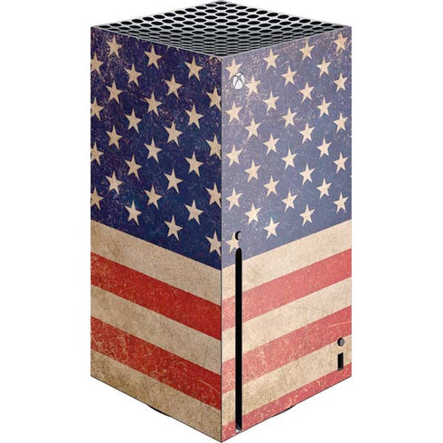 Distressed American Flag Xbox Series X Console Skin