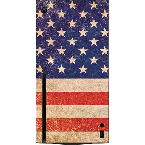 Distressed American Flag Xbox Series X Console Skin