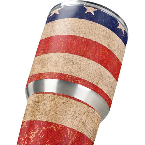 Distressed American Flag Yeti 30oz Rambler Tumbler Skin