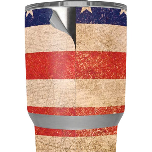 Distressed American Flag Yeti 30oz Rambler Tumbler Skin