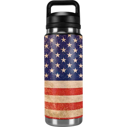 Distressed American Flag YETI Rambler 26oz Bottle Skin