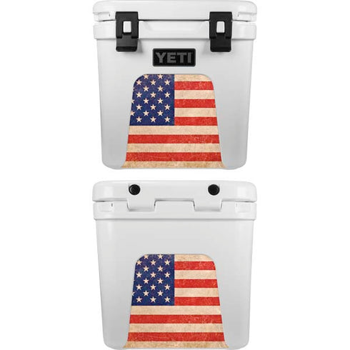 Distressed American Flag YETI Roadie 24 Hard Cooler Skin