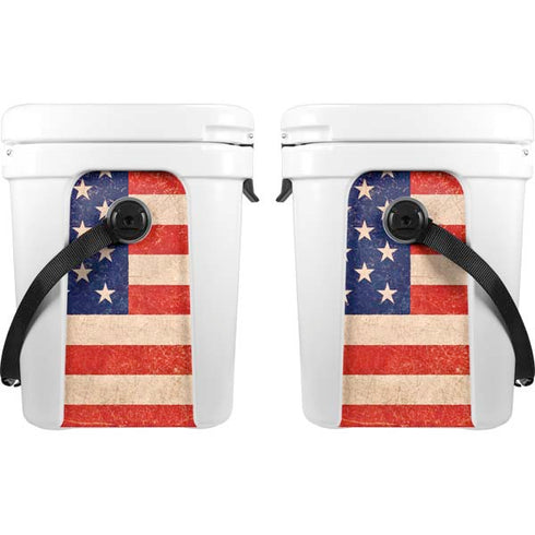 Distressed American Flag YETI Roadie 24 Hard Cooler Skin