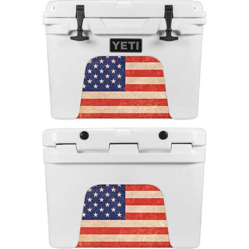 Distressed American Flag YETI Tundra 35 Hard Cooler Skin