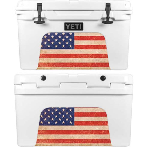 Distressed American Flag YETI Tundra 45 Hard Cooler Skin