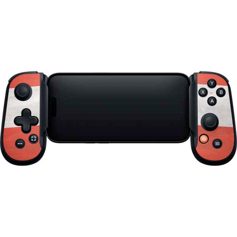 Distressed Austria Flag Backbone One for iPhone Game Controller Skin