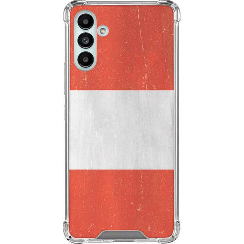 Distressed Austria Flag Galaxy A13 5G Clear Case
