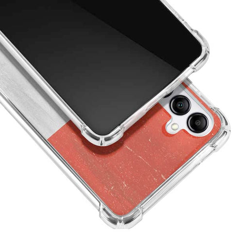 Distressed Austria Flag Galaxy A14 5G Clear Case