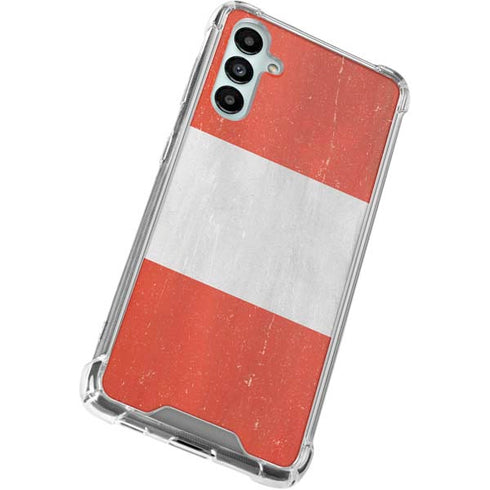 Distressed Austria Flag Galaxy A15 5G Clear Case