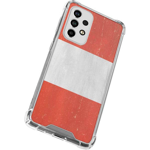 Distressed Austria Flag Galaxy A53 5G Clear Case