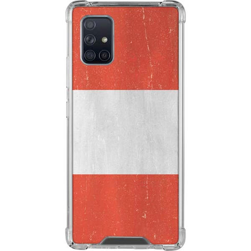 Distressed Austria Flag Galaxy A71 5G Clear Case
