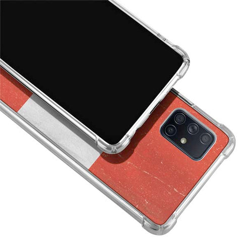 Distressed Austria Flag Galaxy A71 5G Clear Case