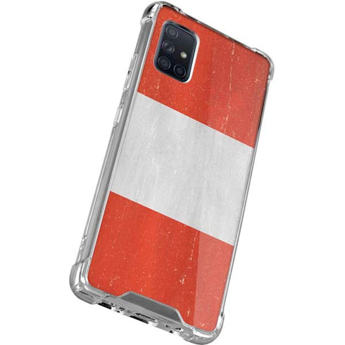 Distressed Austria Flag Galaxy A71 5G Clear Case