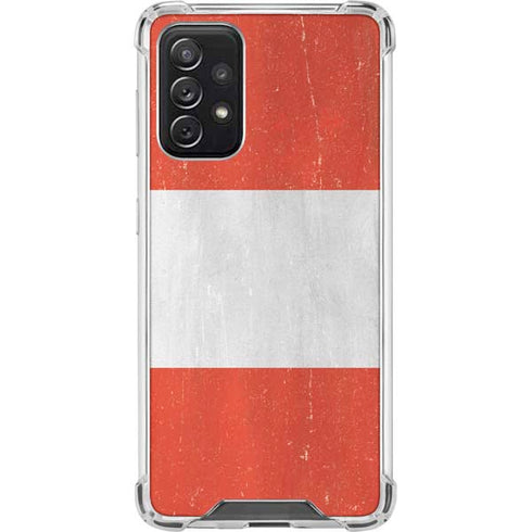 Distressed Austria Flag Galaxy A72 5G Clear Case