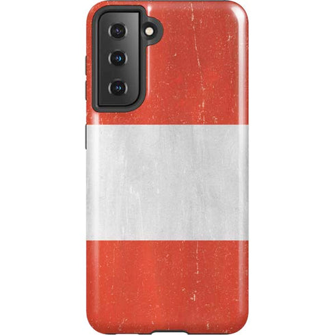 Distressed Austria Flag Galaxy S21 5G Pro Case