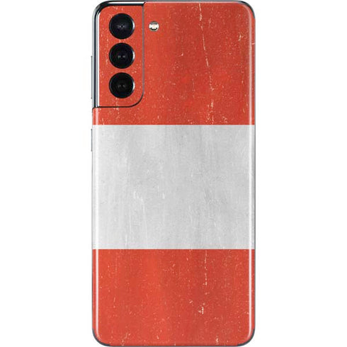 Distressed Austria Flag Galaxy S21 5G Skin