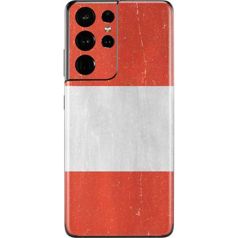 Distressed Austria Flag Galaxy S21 Ultra 5G Skin
