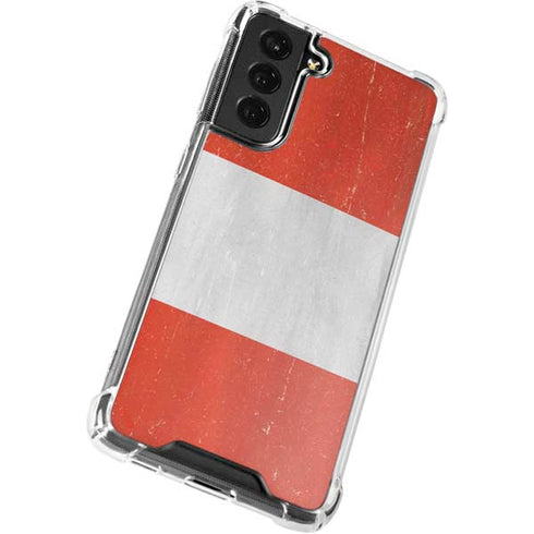Distressed Austria Flag Galaxy S22 Plus Clear Case