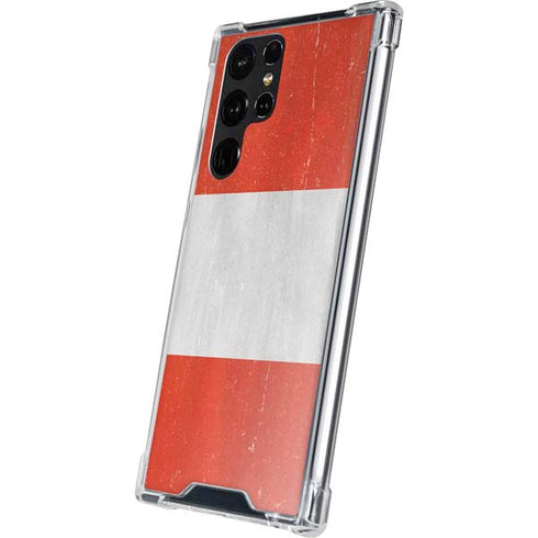 Distressed Austria Flag Galaxy S22 Ultra Clear Case