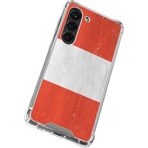 Distressed Austria Flag Galaxy S23 Clear Case