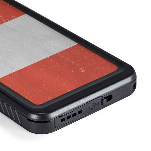 Distressed Austria Flag Galaxy S23 Waterproof Case