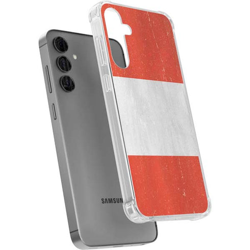 Distressed Austria Flag Galaxy S24 Plus Clear Case