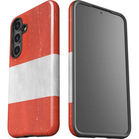 Distressed Austria Flag Galaxy S24 Plus Impact Case