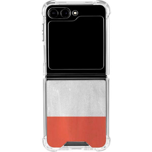 Distressed Austria Flag Galaxy Z Flip5 5G Clear Case
