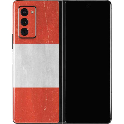 Distressed Austria Flag Galaxy Z Fold2 5G Skin