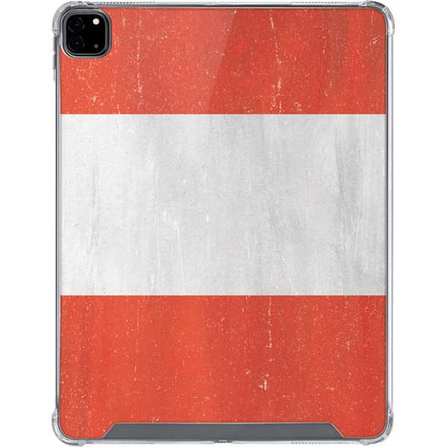 Distressed Austria Flag iPad Pro 12.9in (2020) Clear Case