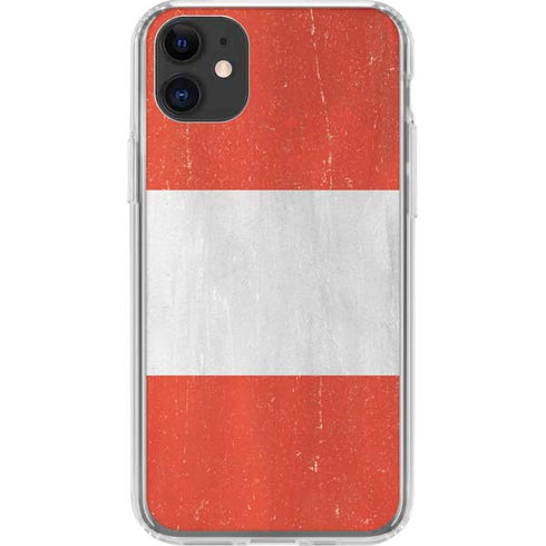 Distressed Austria Flag iPhone 11 Clear Case