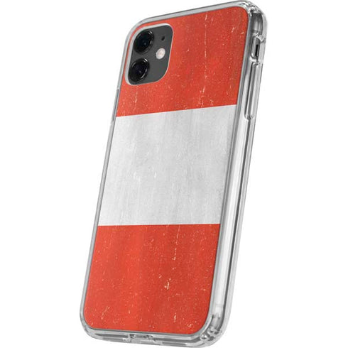 Distressed Austria Flag iPhone 11 Clear Case