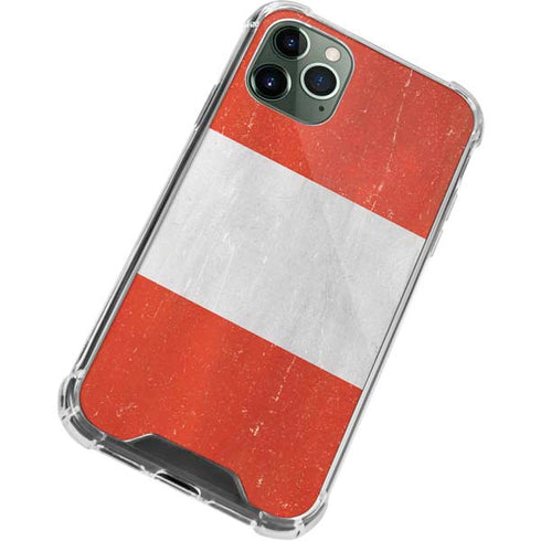 Distressed Austria Flag iPhone 11 Pro Max Clear Case