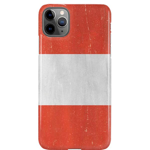 Distressed Austria Flag iPhone 11 Pro Max Lite Case