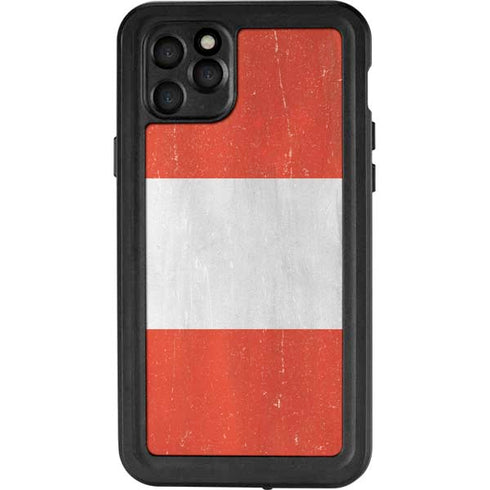 Distressed Austria Flag iPhone 11 Pro Max Waterproof Case