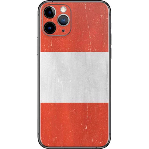 Distressed Austria Flag iPhone 11 Pro Skin