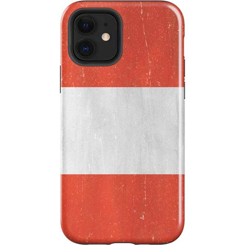 Distressed Austria Flag iPhone 12 Impact Case