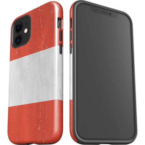 Distressed Austria Flag iPhone 12 Mini Impact Case