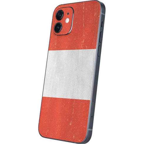 Distressed Austria Flag iPhone 12 Mini Skin
