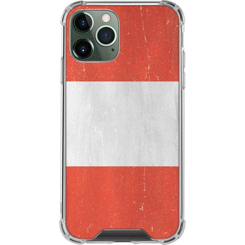 Distressed Austria Flag iPhone 12 Pro Clear Case