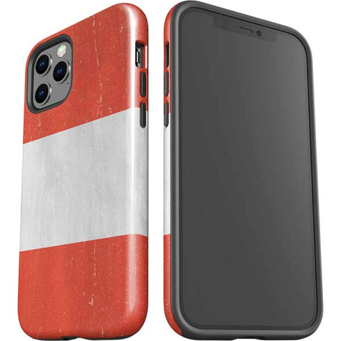 Distressed Austria Flag iPhone 12 Pro Impact Case
