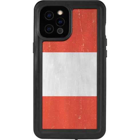 Distressed Austria Flag iPhone 12 Pro Max Waterproof Case