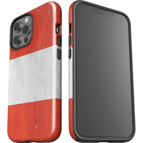 Distressed Austria Flag iPhone 13 Pro Max Impact Case