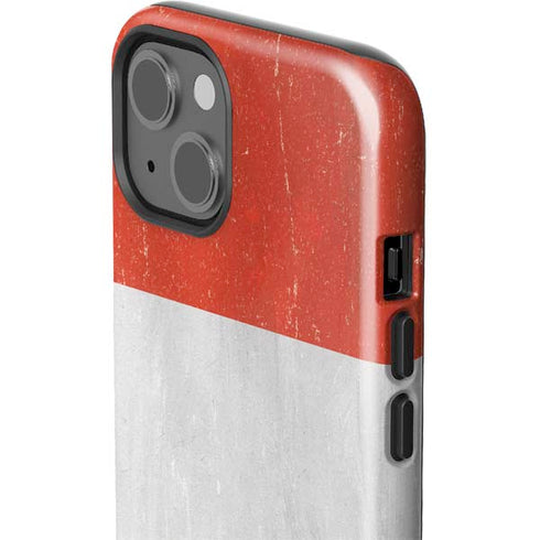 Distressed Austria Flag iPhone 14 Plus Impact Case
