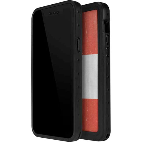 Distressed Austria Flag iPhone 15 Waterproof Case
