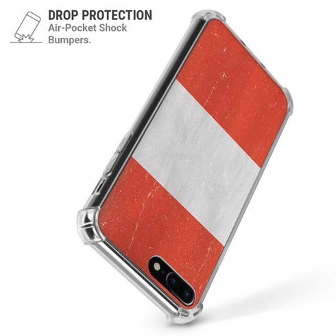 Distressed Austria Flag iPhone 7/8 Plus Clear Case