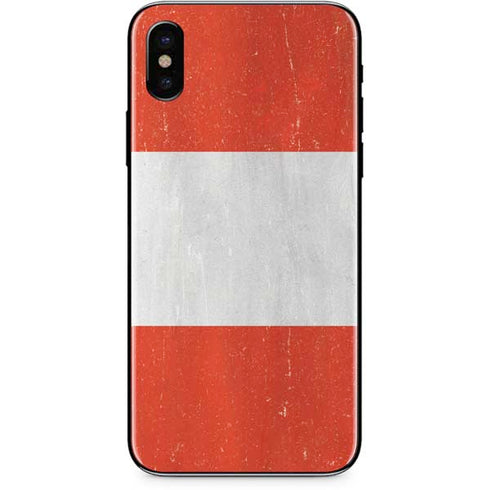 Distressed Austria Flag iPhone X Skin