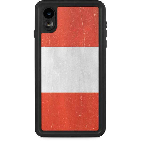 Distressed Austria Flag iPhone XR Waterproof Case