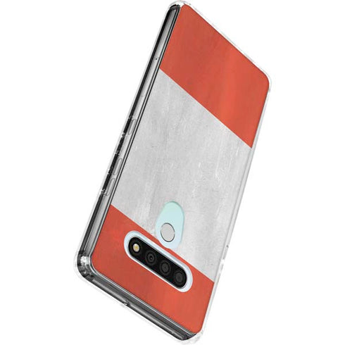 Distressed Austria Flag LG Stylo 6 Clear Case
