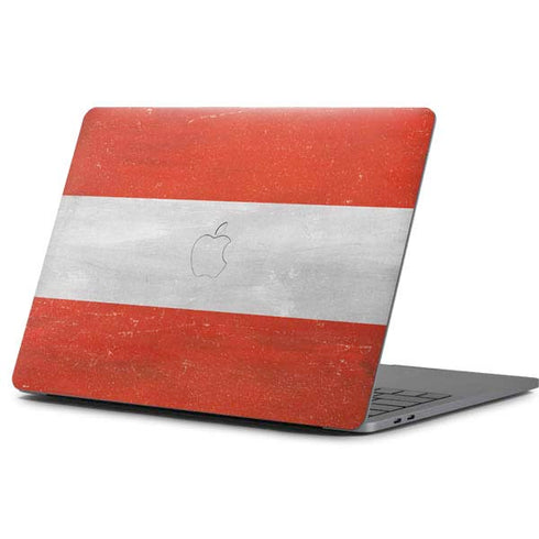 Distressed Austria Flag Apple MacBook Pro 13-inch Skin